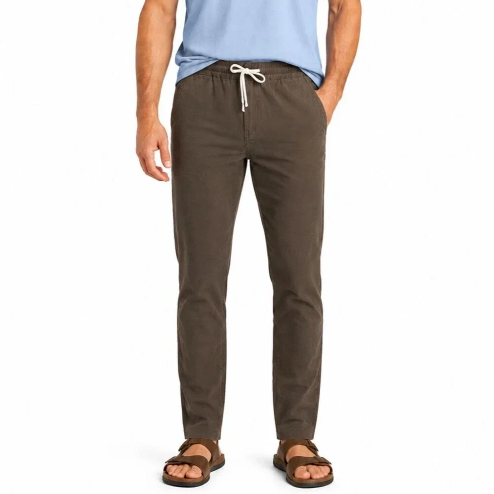 J.Crew Dock Pant Mens Small Abrasion-Resistant Cordura Slim Tapper Leg Brown NEW
